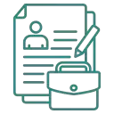 Le Coffre-Fort numérique : Une solution sécurisée et moderne pour la gestion de vos docume Logo montrant un contrats de travail et avenants